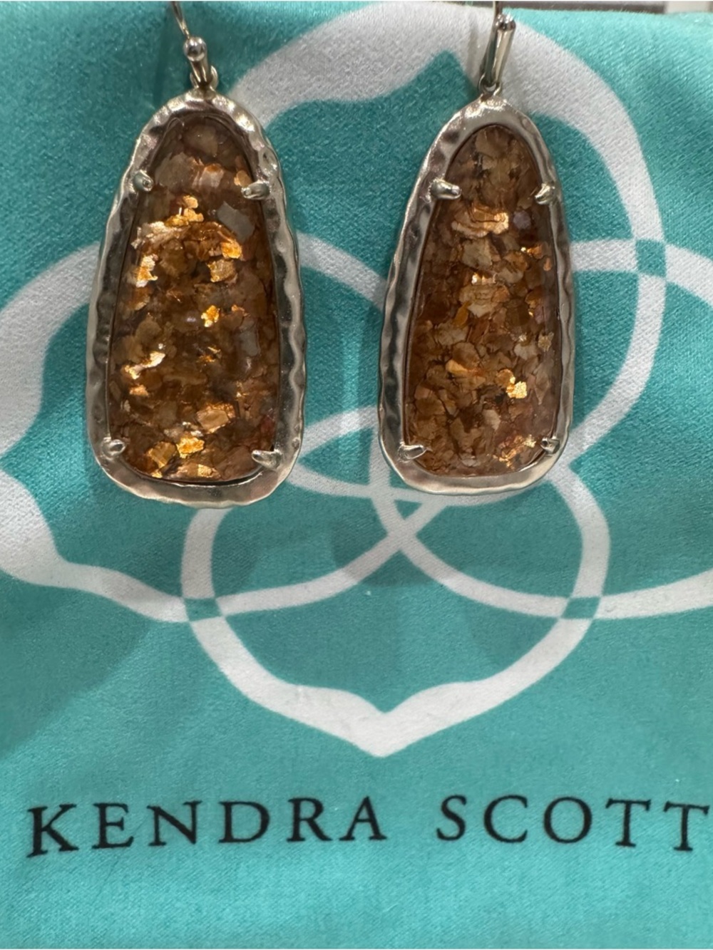 Kendra Scott Gold Flake Drop Earrings